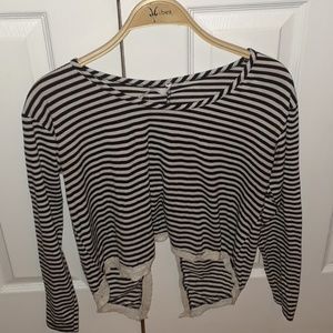A crop top with open back